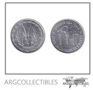 Africa Occidental Moneda 1 Franco 1975 Aluminio KM-3.1 UNC