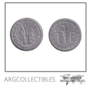 Africa Occidental Moneda 1 Franco 1963 Aluminio KM-3.2 UNC