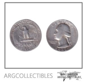 USA Moneda 1/4 Dolar 1942 S Plata 900 KM-164 VF