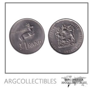 Sudafrica Moneda 1 Rand 1977 Niquel KM-88a AU