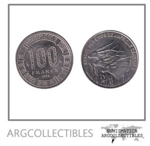 Africa Central Moneda 100 Francos 1998 Niquel KM-13 UNC