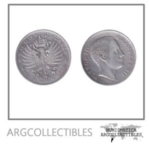 Italia Moneda 1 Lira 1906 R Plata 835 Vittorio Emanuele III KM-32 VF+