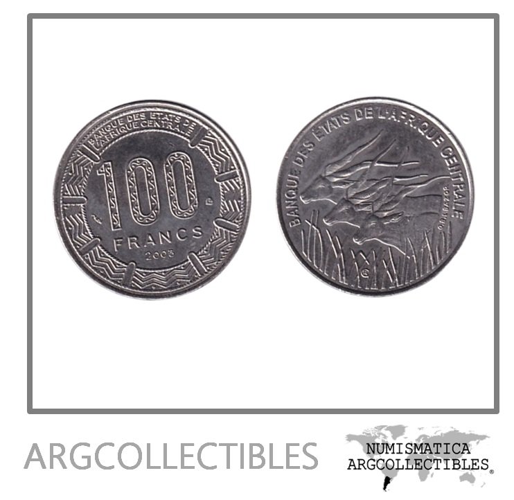 Africa Central Moneda 100 Francos 2003 Niquel KM-13 UNC