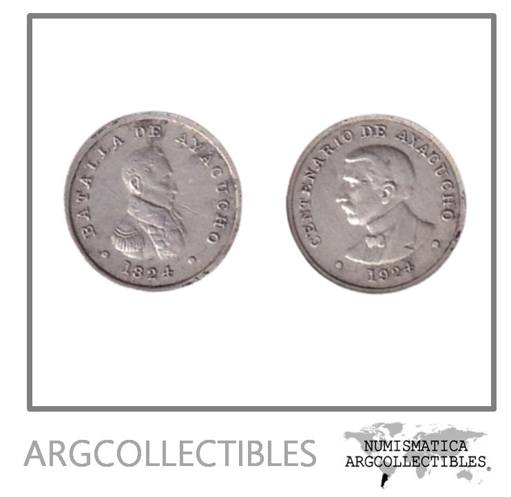 Peru Medalla 1924 Plata Centenario de la Batalla de Ayacucho