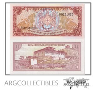 Bhutan Billete 5 Ngultrum 1985 P-14b UNC