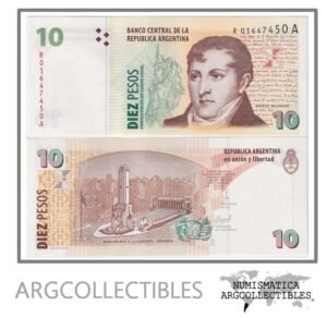Argentina Billete 10 pesos 2000 P-348/ BOT-3412a UNC (Reposicion)