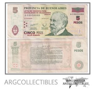 Argentina Billete 5 Pesos 2001 P-S-2312/EC-214 VF (Patacon) (Cancelado)