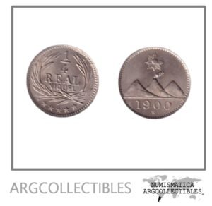 Guatemala Moneda 1/4 Real 1900 H Niquel KM-175 UNC