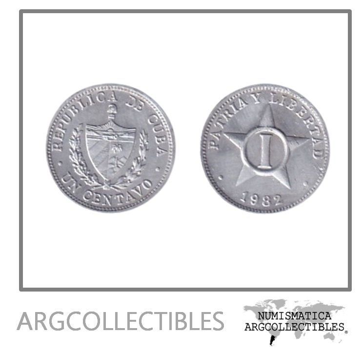 Cuba Moneda 1 Centavo 1982 Aluminio KM-33.1 XF