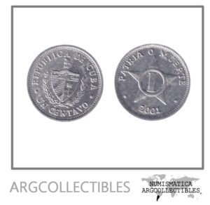 Cuba Moneda 1 Centavo 2001 Aluminio KM-33.3 UNC