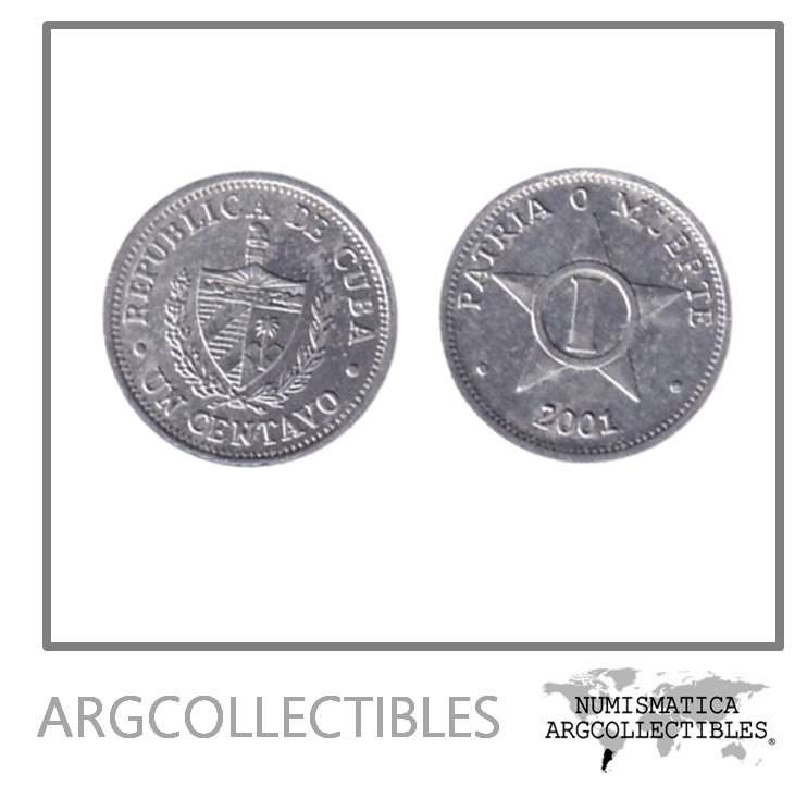 Cuba Moneda 1 Centavo 2001 Aluminio KM-33.3 UNC