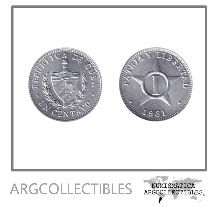 Cuba Moneda 1 Centavo 1981 Aluminio KM-33.1 UNC