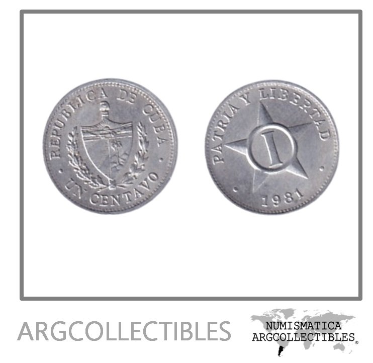Cuba Moneda 1 Centavo 1981 Aluminio KM-33.1 XF