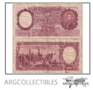Argentina Billete 100 Pesos 1950 P-267b/BOT-2039 F+ (Serie A)