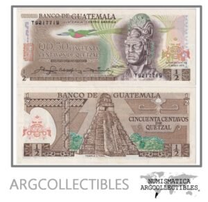 Guatemala Billete 50 Centavos 1979 P-58c XF (Serie T)