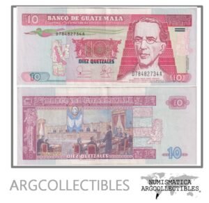 Guatemala Billete 10 Quetzales 2003 P-107 XF+ (Serie DA)