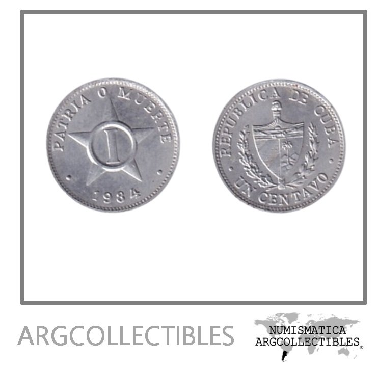 Cuba Moneda 1 Centavo 1984 Aluminio KM-33.2 AU