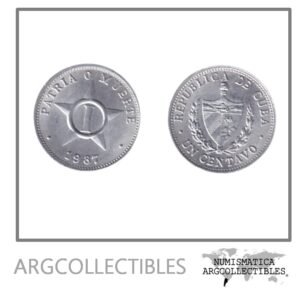 Cuba Moneda 1 Centavo 1987 Aluminio KM-33.2 UNC