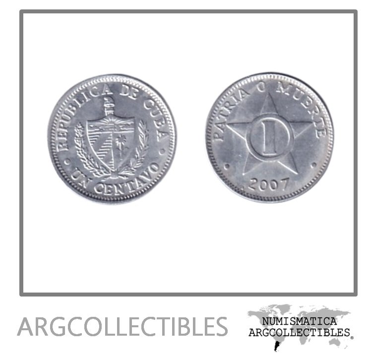Cuba Moneda 1 Centavo 2007 Aluminio KM-33.3 UNC