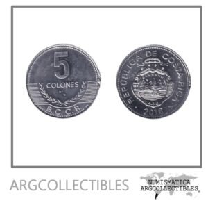 Costa Rica Moneda 5 Colones 2016 Aluminio KM-227b UNC