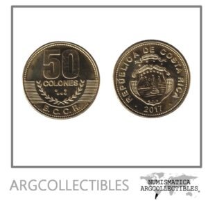 Costa Rica Moneda 50 Colones 2017 Laton KM-231.1b UNC
