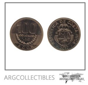 Costa Rica Moneda 100 Colones 2017 Laton KM-240a UNC