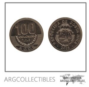 Costa Rica Moneda 100 Colones 2021 Laton KM-240a UNC