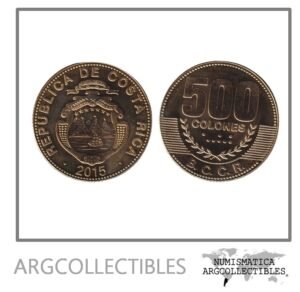 Costa Rica Moneda 500 Colones 2015 Laton KM-239.1a UNC
