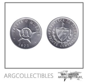 Cuba Moneda 20 Centavos 1972 Aluminio KM-35 UNC