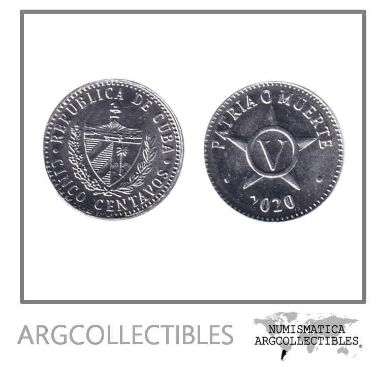 Cuba Moneda 5 Centavos 2020 Aluminio KM-34 UNC