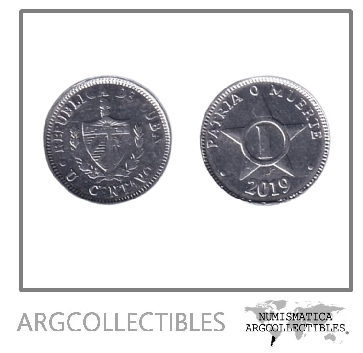 Cuba Moneda 1 Centavo 2019 Aluminio KM-33.3 UNC