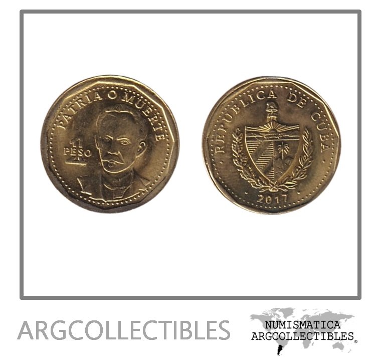 Cuba Moneda 1 Peso 2017 Laton Jose Marti KM-347 UNC