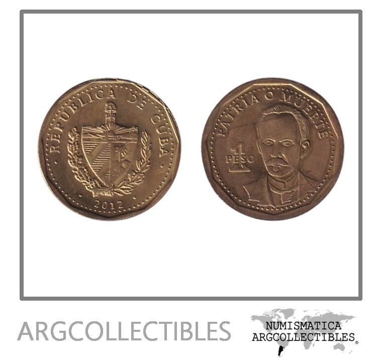 Cuba Moneda 1 Peso 2012 Laton Jose Marti KM-347 AU