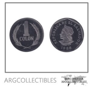 El Salvador Moneda 1 Colon 1988 Niquel KM-156 Proof