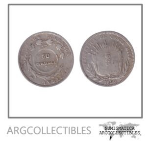 Costa Rica Moneda 50 Centimos 1923-1890/80 Plata 750 KM-159 VF+