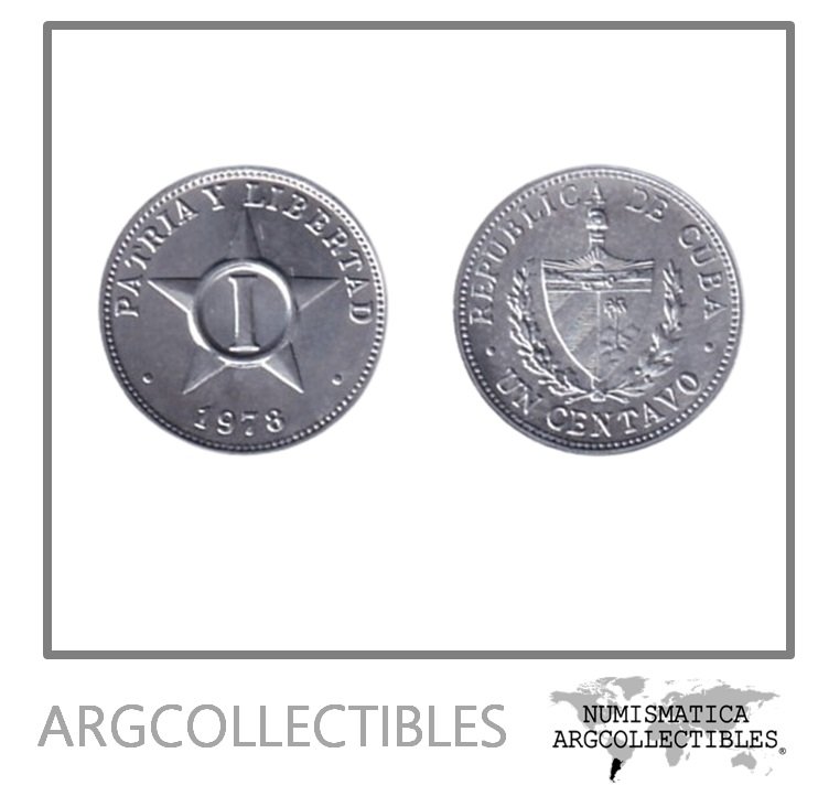 Cuba Moneda 1 Centavo 1978 Aluminio KM-33.1 UNC