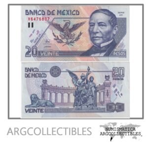 Mexico Billete 20 Pesos 1998 P-106c XF+ (Serie AK)