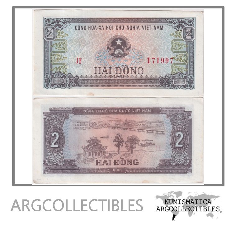 Vietnam Billete 2 Dong 1980 P-85 AU
