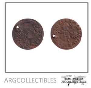 Polonia Moneda 1 Solido 1659-1667 Juan II Casimiro Vasa Cobre KM-110 F