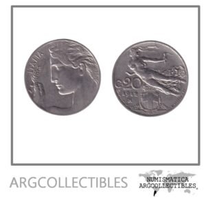 Italia Moneda 20 Centesimos 1912 R Niquel KM-44 AU