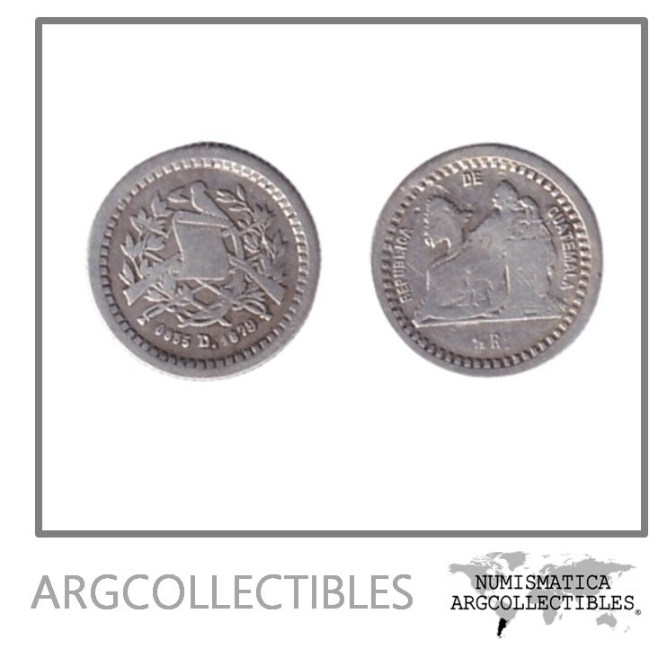 Guatemala Moneda 1/2 Real 1879 D Plata 835 KM-152 F+