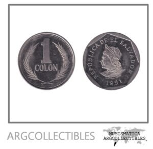 El Salvador Moneda 1 Colon 1991 Acero KM-156a UNC