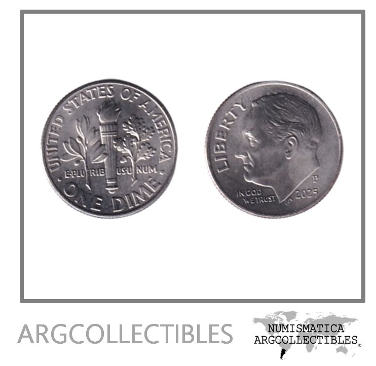USA Moneda 1 Dime 2025 P Niquel KM-195a UNC