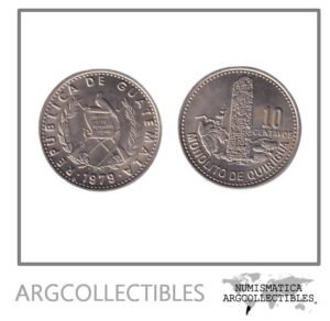 Guatemala Moneda 10 Centavos 1979 Niquel KM-277 UNC