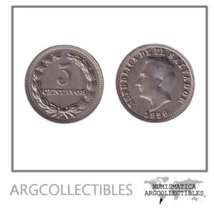 El Salvador Moneda 5 Centavos 1956 Niquel KM-134 AU