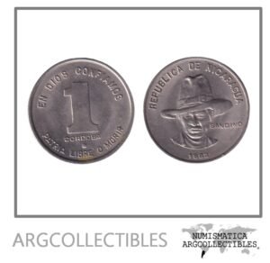 Nicaragua Moneda 1 Cordoba 1983 Sandino Niquel KM-43 XF