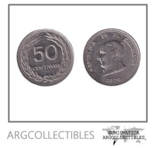 El Salvador Moneda 50 Centavos 1970 Niquel KM-140 XF