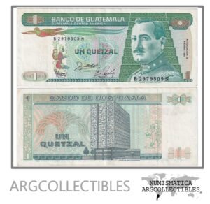 Guatemala Billete 1 Quetzal 1989 P-66/ANG-150 XF (Serie BN)