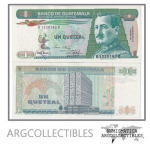 Guatemala Billete 1 Quetzal 1985 P-66/ANG-132 UNC (Serie BD)