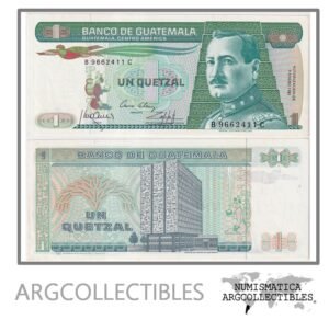 Guatemala Billete 1 Quetzal 1985 P-66/ANG-131 UNC (Serie BC)